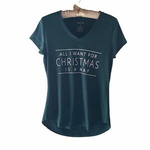 Apt 9 Christmas T shirt Sz small green